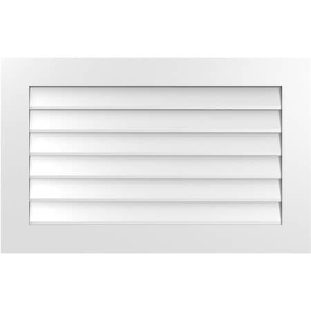 Ekena Millwork Vertical Surface Mount PVC Gable Vent: Non-Functional, w/3-1/2"W x 1"H, Standard Frame, 38"W x 24"H GVPVE38X2401SN